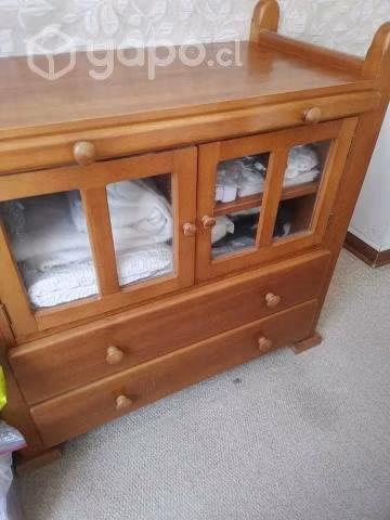 Cómoda Cuja Bebe Madera Raulí (Buen estado) - Imagen 2
