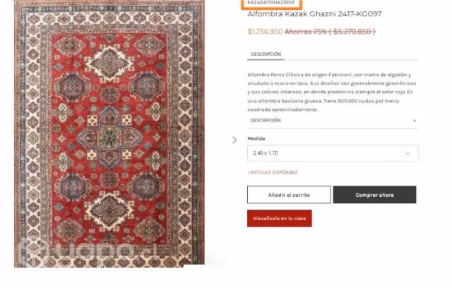 Alfombra persa 2,46x 1,74