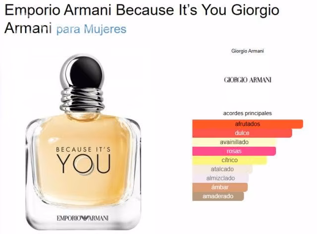 Perfume Because It's You de Armani 100ml