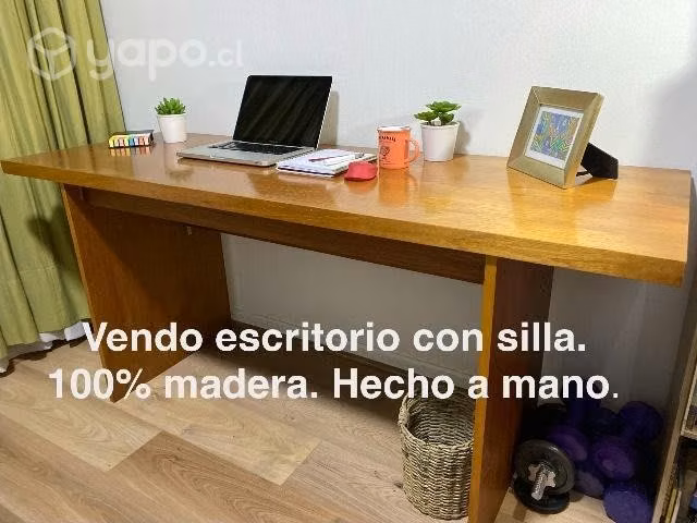 Escritorio 100% madera - hecho a mano - Imagen 4