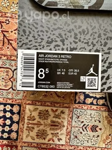 Jordan retro 3 Fear"