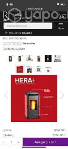 Estufa Bosca a pellet Hera + rojo - Imagen 2