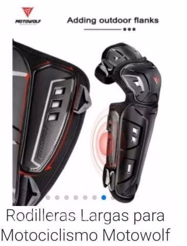 Rodilleras canilleras para moto