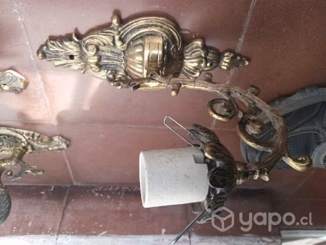 4 hermosos apliques de pared de bronce - Imagen 4
