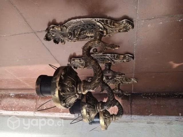 4 hermosos apliques de pared de bronce - Imagen 6