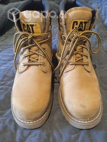 Botines Catterpilar café claro amarillo talla 38 - Imagen 3