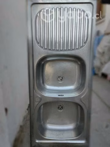Lavaplatos doble 120×50 empotrado derecho