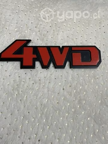Logo metálico auto 4WD (el par)