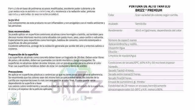 PINTURA ALTO TRAFICO (TINETA 16) ColorBrizz