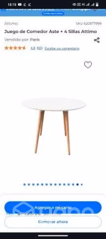 Comedor con 4 sillas