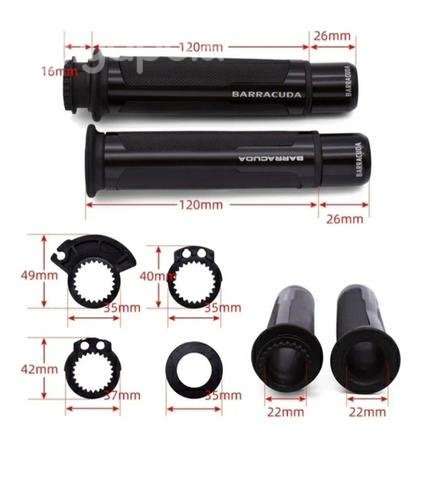 Puño moto barracuda 22 mm (negro) - Imagen 3