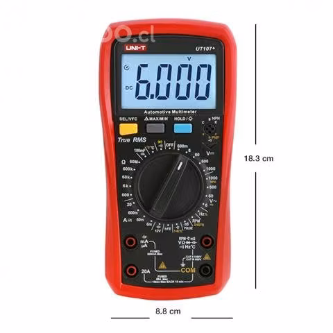 Multimetro Digital 1000v Voltimetro Bateria 12v