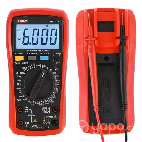 Multimetro Digital 1000v Voltimetro Bateria 12v