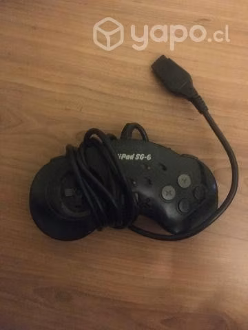 Cartuchos de Sega Genesis, control y cable