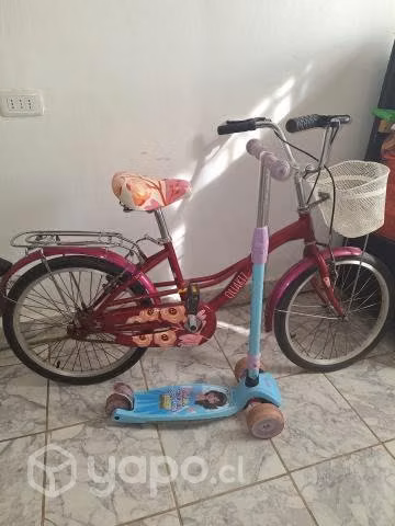 Bicicleta y scooter