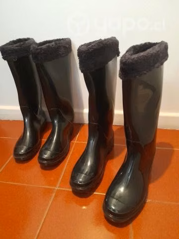 2 Pares de Botas de agua Impermeable Negra - Imagen 2