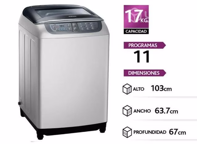 Lavadora carga superior 17 kg Samsung poco uso