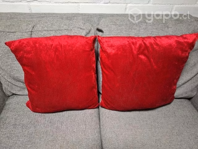 2 cojines rojos