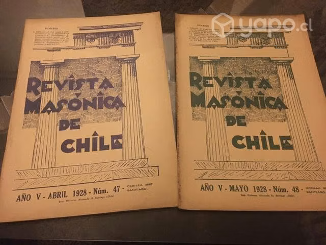 Revistas masónicas AÑO 1928 (Antigüedad)