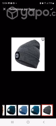 Gorra con lus led recargable - Imagen 4