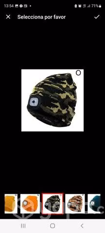 Gorra con lus led recargable - Imagen 2
