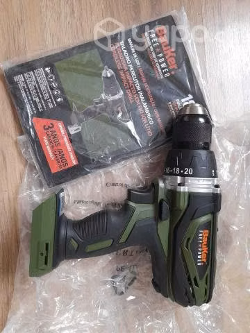 Taladro inalámbrico percutor Bauker nuevo