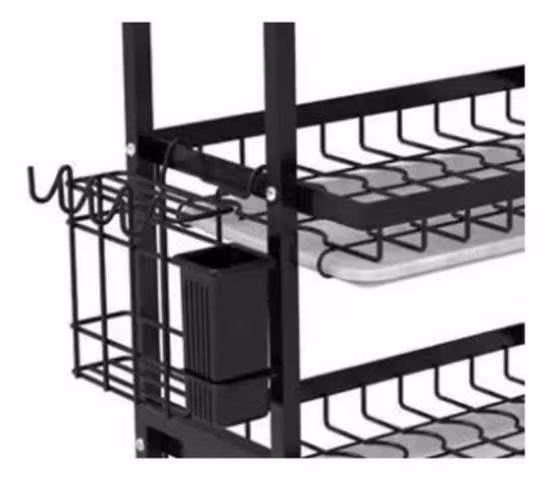 Secador Escurridor Loza Platos 3 Niveles Negro