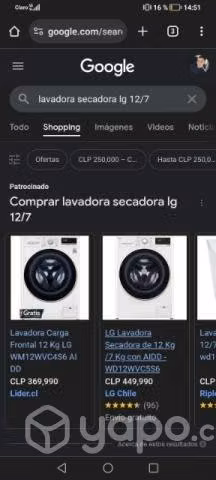 Lavadora/secadora LG