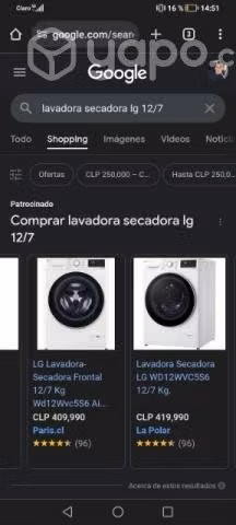 Lavadora/secadora LG
