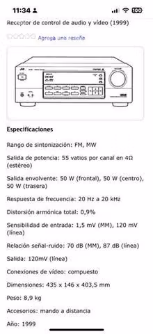 Receiver y Tuner JVC - Imagen 4