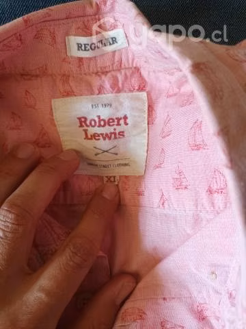Camisa guayabera Robert Lewis color piel XL
