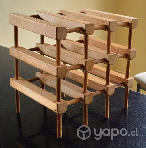 Soporte de madera para botellas de vino