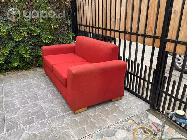 Sillon 2 cuerpos tela rojo - Imagen 3