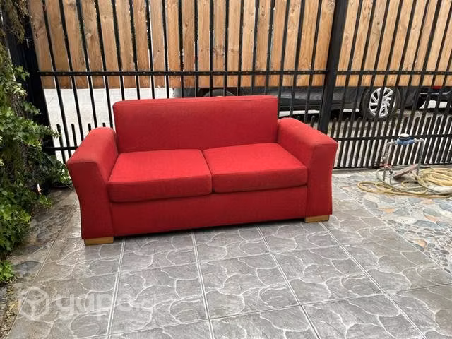 Sillon 2 cuerpos tela rojo