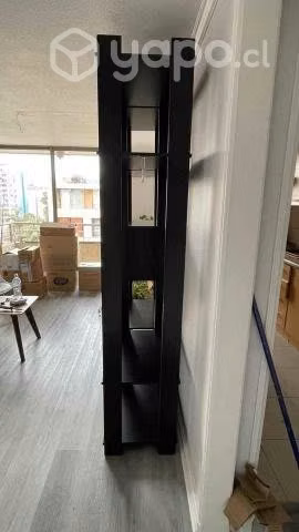 Repisa negra de madera aglomerada 120x90x43