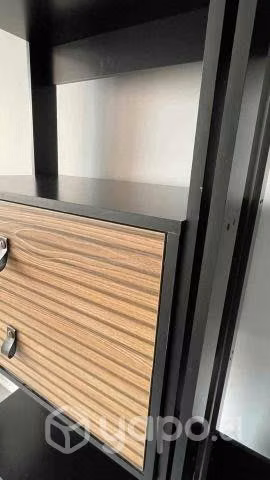 Repisa negra de madera aglomerada 120x90x43