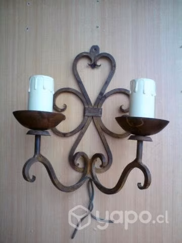 Aplique de pared fierro forjado