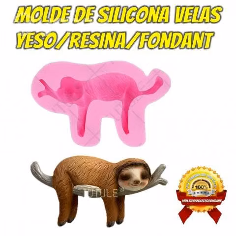 2 Moldes De Silicona De Perezosos Para Yeso, Resi - Imagen 5
