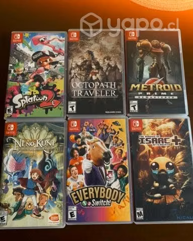 "Selección de Juegos para Nintendo Switch Disponib