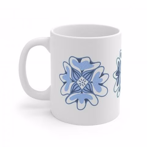 Tazon con diseño de flores distintos tonos - Imagen 3