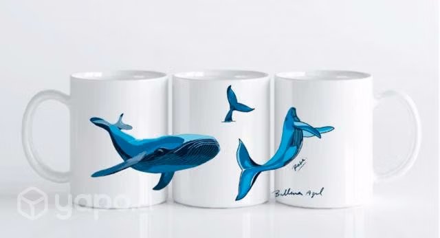 Tazon con diseño Ballena Azul
