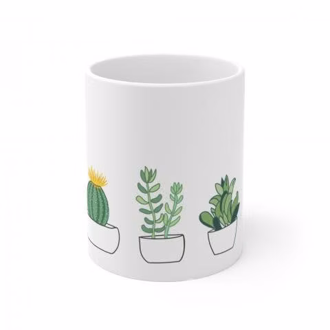 Tazon con diseño de Suculentas - Imagen 4