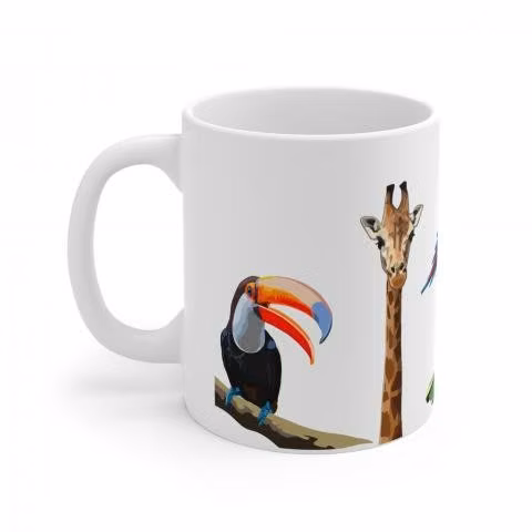 Tazon con diseño de Animales Power