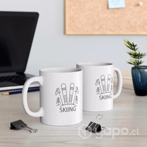 Tazon con diseño ski