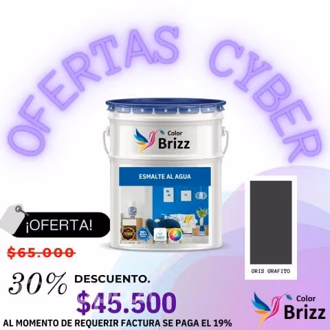 Esmalte al agua tineta 16 l al 30% de descuento