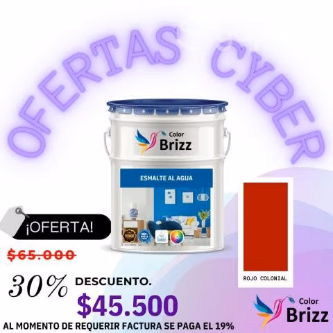Esmalte al agua tineta 16 l al 30% de descuento