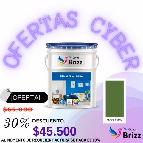 Esmalte al agua tineta 16 l al 30% de descuento