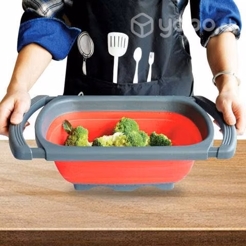 Colador Plegable Extensible Encima Fregadero Fruta