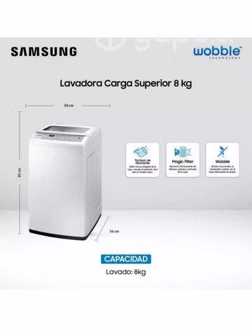 Lavadora Samsung 8 kilos