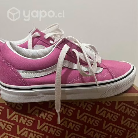 Vans Rosadas con blanco